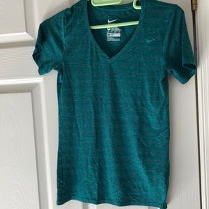 Nike Dri-fit V-Neck Athletic Workout Shirt